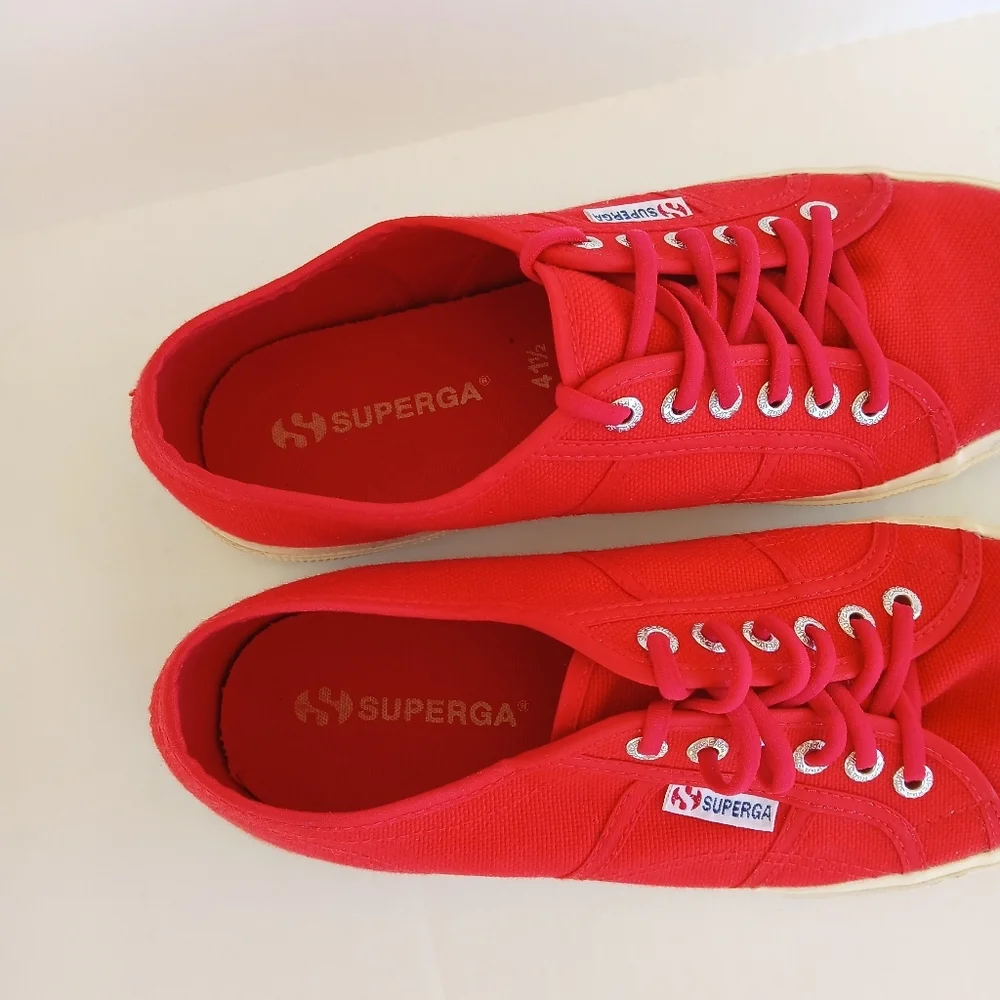Superga Red Sneakers Women's Size 10